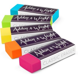 Ashton and Wright - Classic Eraser - Latex Free Plastic Rubber (Tropical Neon, Pack of 10)