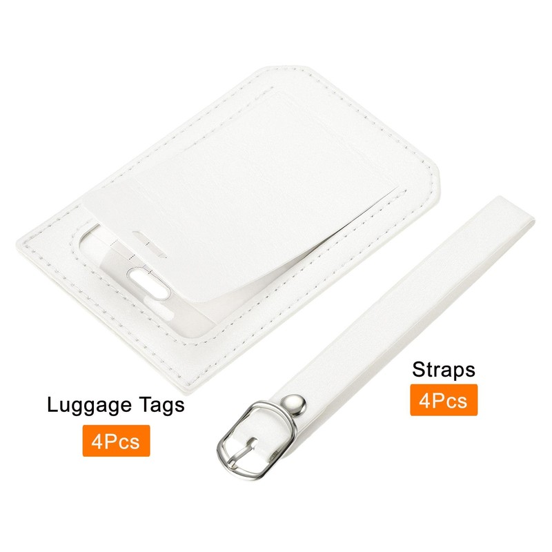 sourcing map Luggage Tag PU Holders, 10x7cm Baggage Label Identifier