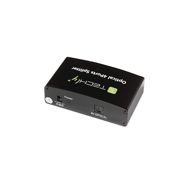 Techly Splitter Digital Audio Splitter 4 Toslink Ports, (IDATA TOS-)