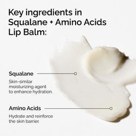 The Ordinary Squalane + Amino Acids Hydrating Lip Balm, for Lips, Elbows, and Cuticles, 0.5 Fl Oz