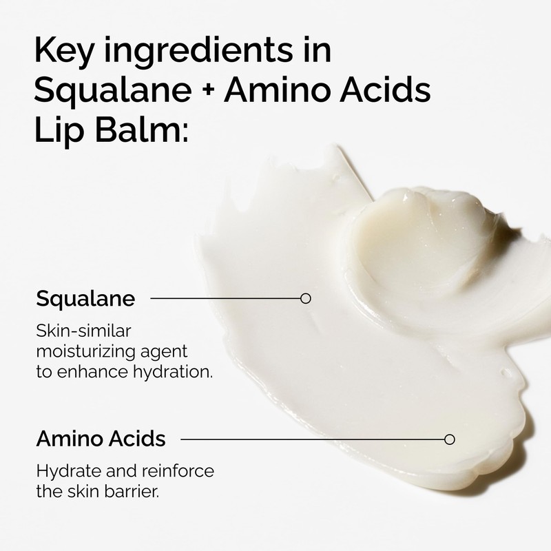 The Ordinary Squalane + Amino Acids Hydrating Lip Balm, for