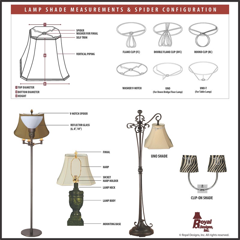 Royal Designs Rectangle Cut Corner Lamp Shade, Eggshell, (5 x