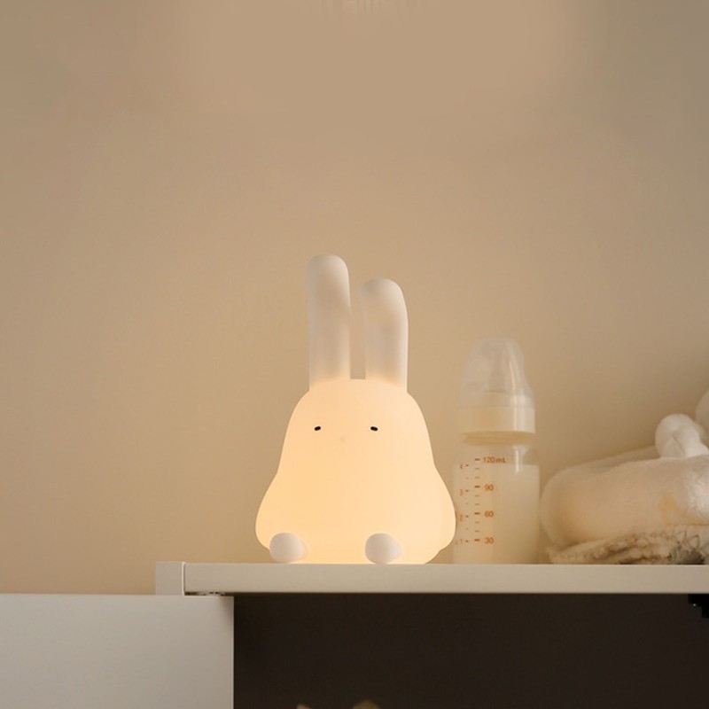 Bunny Night Light Delay Turn Off Cute Soft Silicone Kids