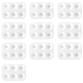 10 Pcs Paint Palettes,Plastic Paint Mixing Tray,Artists Paint Palettes,Rectangular Colour Palette,Watercolor Palette Painting Tray For DIY(12.5cm*8.5cm)