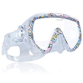 Tilos Titanica, Single Lens Mask for Scuba and Snorkeling (Pink Slug, Junior)