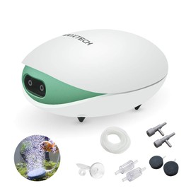 Boxtech Aquarium Air Pump,Oxygen Fish Air Pump with Adjustable Air Valve, Fish Tank Air Pump with Accessories Tube, Bubble Stone and Check Valve, Fish Tank Aerator Kit