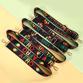 NVENF 3PCS Purse Strap Replacement USA 4th of July Easter Kentucky Derby African Juneteenth Crossbody Shoulder Bag Strap Outfits (Style H)