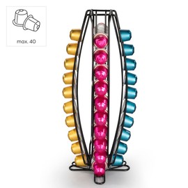 Xavax Coffee Capsule Holder (Nespresso Capsule Dispenser, Up to 40 Capsules, Capsule Holder) Matte Black