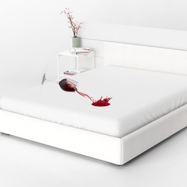 Home Still 100% Waterproof Mattress Protector | Cotton Terry Towel Breathable Top + Waterproof Bottom | Antibacterial Mattress Topper for Comfortable & Safe Sleep | King Size 160x200x30cm