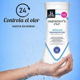 Gel de baño femenino con ácido bórico, control definitivo de olores, elimina olores, gel de baño femenino con equilibrio de pH, 15 onzas líquidas
