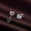 Men Diamond Earrings Screw Back Earrings CZ Diamond Earrings for