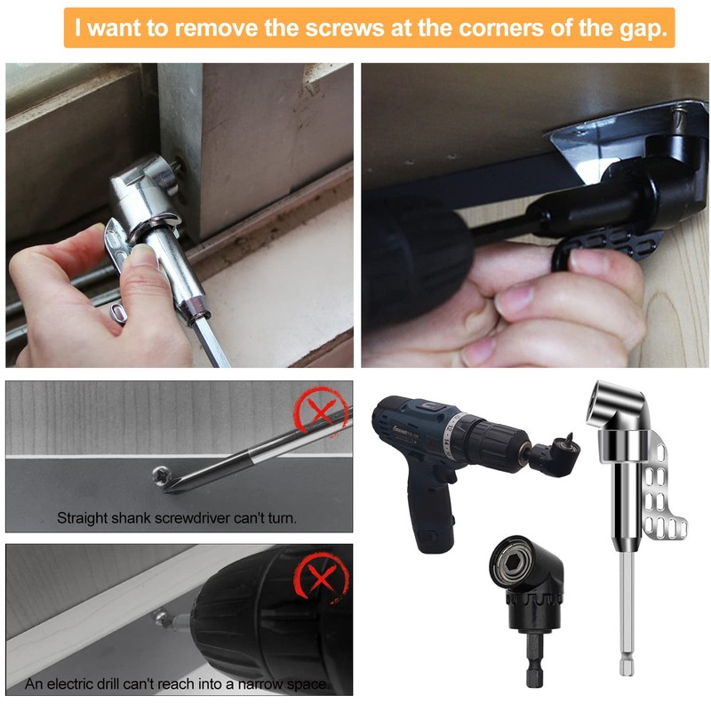 10 x Angle Attachment, 105 Angle Bit Holder, Socket Adapter,