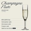 DRINIQUE Unbreakable Champagne Flutes (Set of 4) 6oz Classic Shatterproof,