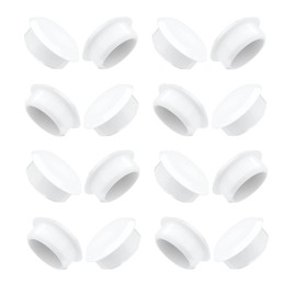 Merriway BH01148 (100 Pcs) Flush Fitting Push Fit Screw Caps Covers, White 13mm Diameter Cap To Fit 10mm Hole - Pack of 100 Pieces
