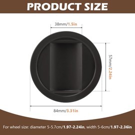 Bed Stoppers to Prevent Sliding, 4 Pack Furniture Wheel Stopper Rubber Furniture Caster Cups Fits to All Floors & Wheels of Sofas, Beds, Chairs, Prevents Scratches(Color:Black)