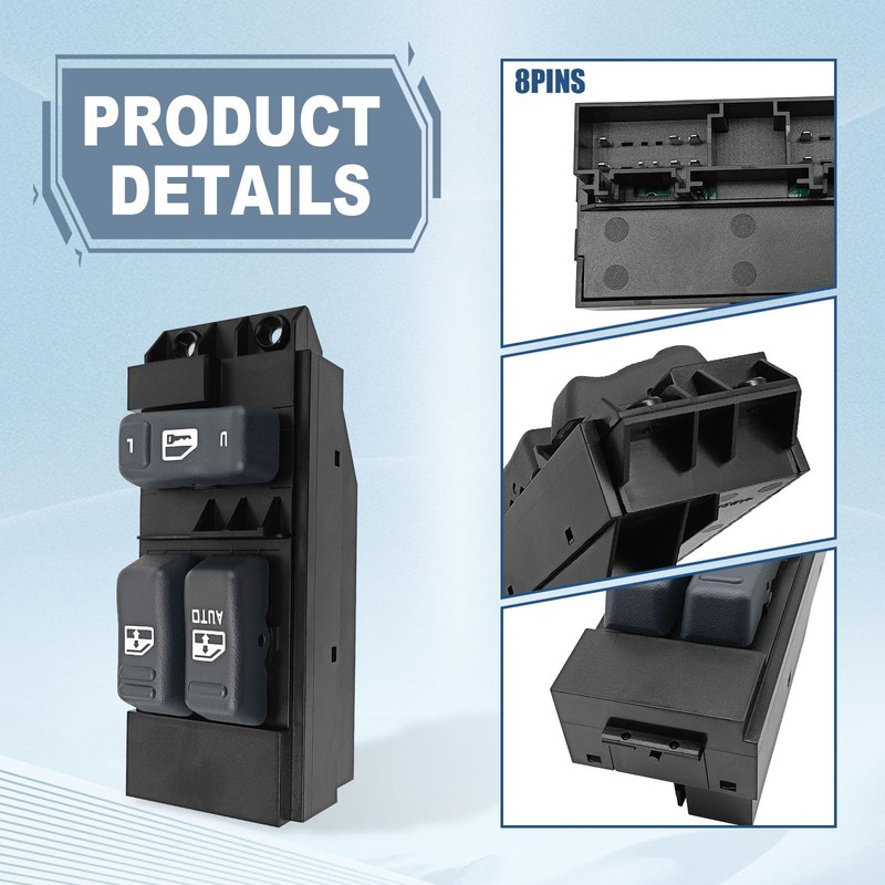 Icyhaws Master Power Window Switch Driver Side Compatible with GMC