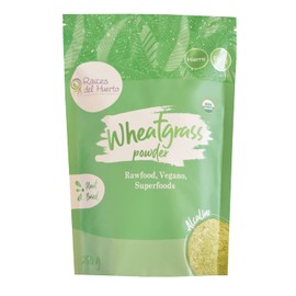 RAÍCES DEL HUERTO - Wheatgrass orgánico certificada USDA - Bolsa de 250 g - Fuente de clorofila, aminoácidos, minerales, vitaminas y enzimas - Ideal para veganos, vegetarianos y atletas "