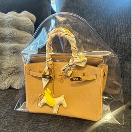 KINGS IN BAG Dust Bag, Dust-proof Bag Compatible with Birkin 30, Clear Dust Cover Bag for Lady Purses, Dustproof Storage Bag with Sticky Dots & Air Hole (BK30,30CM)