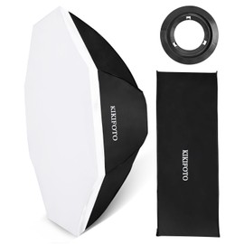 KIKIFOTO 95cm/37 Octagonal Softbox, Double Diffuser, Quick Installation Removal, Compatible with Bowens Mount Flash, Continuous Lighting, Suitable for Portrait, Product, Food, Video Shooting