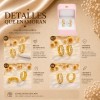 Aretes Arracadas Huggie Baño De Oro 14k Para Mujer Circonita