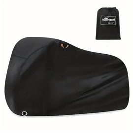 Bicycle Cover, Waterproof, Thick, Tear Resistant, Ultra Thick 210D Fabric, 4 Point One-Touch Buckles, Cycle Cover, Electric Bicycle, Double Sewn, Tear-Resistant, Anti-Theft Lock Hole, Wind Prevention