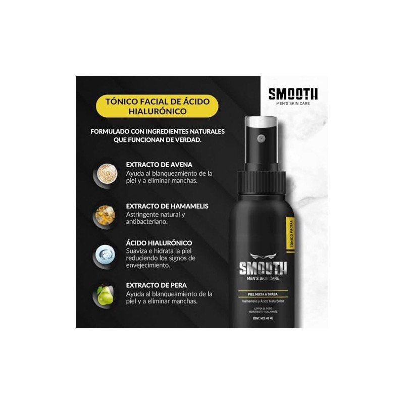 SMOOTH Set Completo de Cuidado Facial Antiedad para Hombre 5