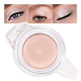 Cream Single Eyeshadow Makeup, Pearl Translucent Purity Shimmer Glitter Metallic Eyeshadow, Waterproof Natural Mini Eyeshadow Brightener, sombras en crema para ojos, Talc, Paraben & Cruelty Free, P06