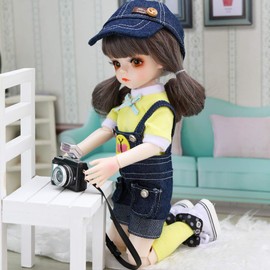 UCanaan BJD Doll, 1/6 SD Dolls 12 Inch 23 Ball Joint Doll DIY Toys with Full Set Clothes Shoes Wig Cosmetics Girls -Ke Yan