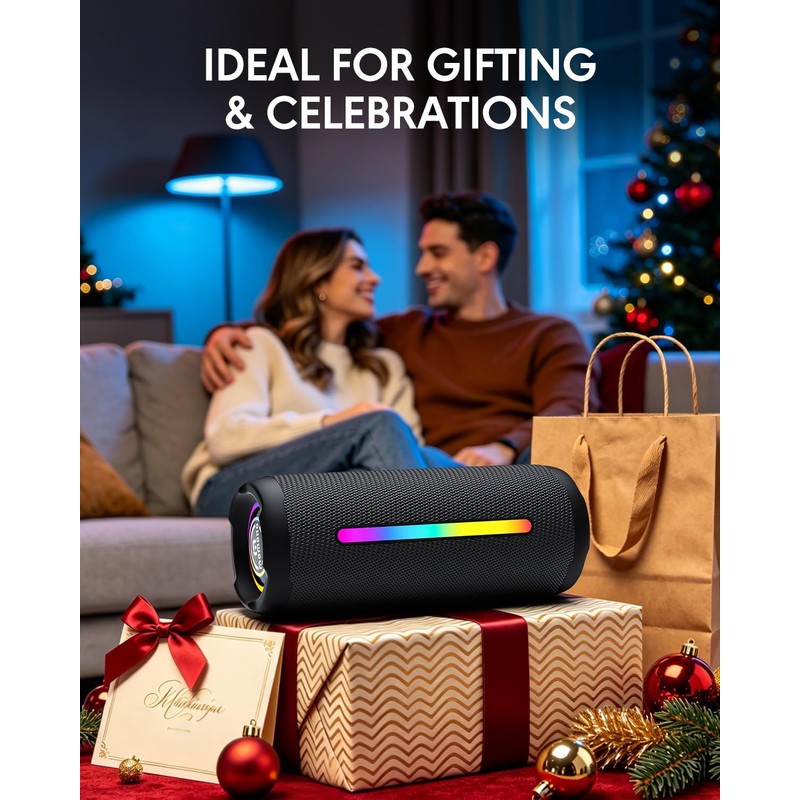 Portable Bluetooth Speaker, IPX7 Waterproof Wireless Speaker, 35W Loud Stereo