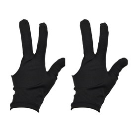 MFUOE Billiard Gloves 3 Fingers Cue Pool Glove Snooker Cue Pool Gloves for Man Woman Billiard Accessories (A pair of)