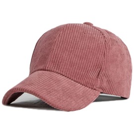 Unisex Corduroy Baseball Cap Vintage Solid Color Adjustable Trucker Cap Hat for Outdoor Travel