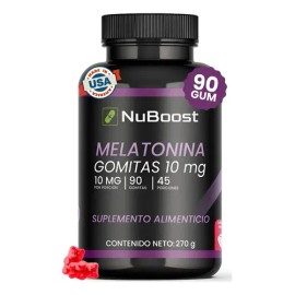 Melatonina Nuboost Descanso  Relajación 90 Gomitas 10mg Sabor Fresa                                                                                   