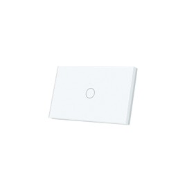 LOUYSGEN Light Switch No Neutral Wire,Wireless Light Switch No WiFi,Tempered Glass Panel,Total Power Maximum 1000W,FCC Certification,White 1 Gang