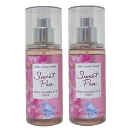 Bath and Body Work Sweet Pea 2 Pack Mini Fragrance Mist Bundle - Travel Size