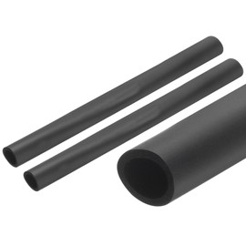 sourcing map 2pcs 10" Pipe Insulation Tube 3/4 Inch (19mm) ID 1 Inch (25mm) OD Foam Tubing for Handle Grip Support, Black