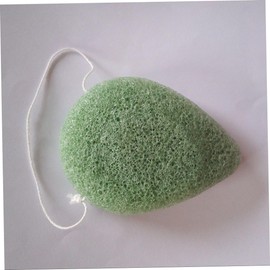 Baluue 2sets -one Facial Cleaning Sponge Set Natural Bamboo Charcoal for Exfoliating Cleansing Drop Shape Safe for Skin Types 3pc*2