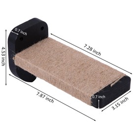 COOLEX 3pcs Wall Steps for Cats, Climbing Mounted Furniture, Shelves With Hemp Rope Covered, Solid Wood Ladder for Playing and Climbing (Large-Black)