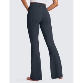 CRZ YOGA Butterluxe Crossover Flare Leggings for Women 31" - High Waist V Cross Bootcut Bell Bottoms Tummy Control Yoga Pants True Navy Medium