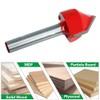 Saipor 7pcs 1/4-Inch Shank 90 Degree V Groove Router Bit