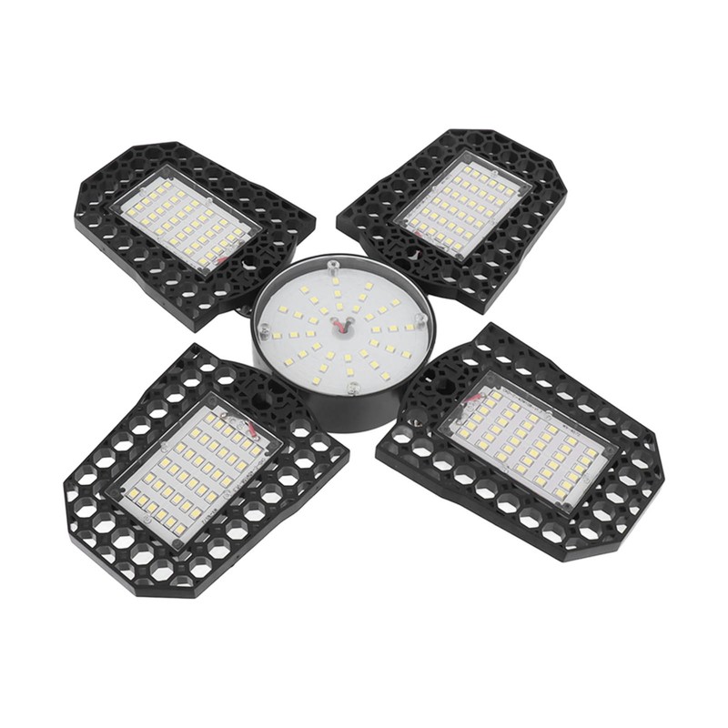 LED Garage Lights Foldable 4 Leaves 100W High Brightness Energy