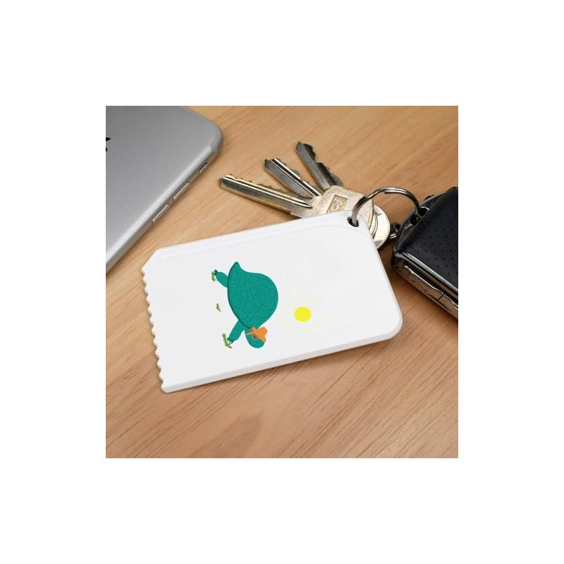 'Tortoise With A Sun Hat And Glasses' Plastic Ice Scraper