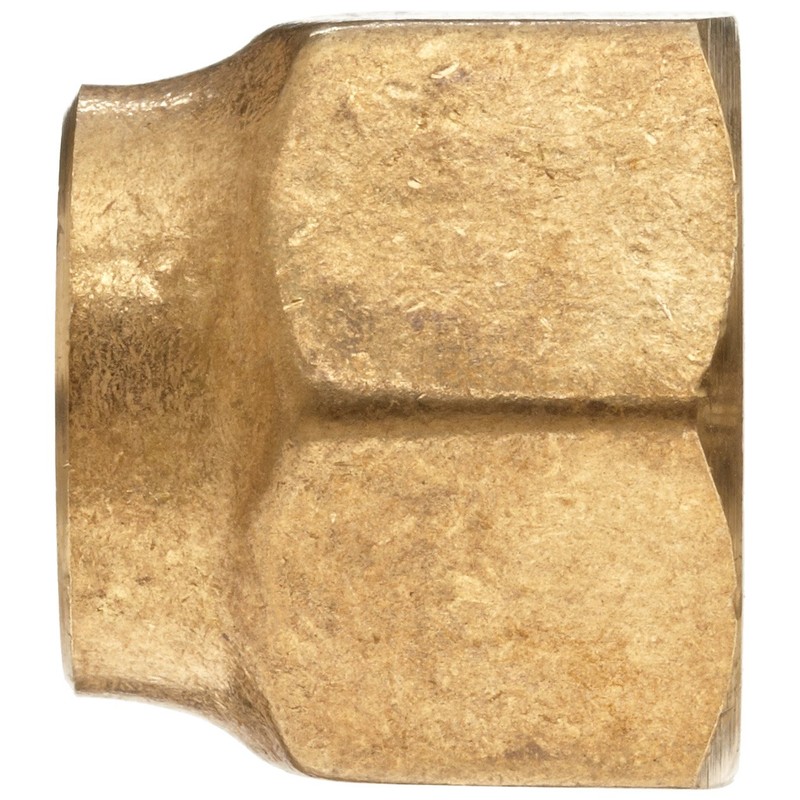 Anderson Metals-54018-06 Brass Tube Fitting, Short Forged Flare Nut, 3/8"