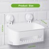 LUXEAR Suction Cup Shower Caddy - No Drilling Removable Shelf