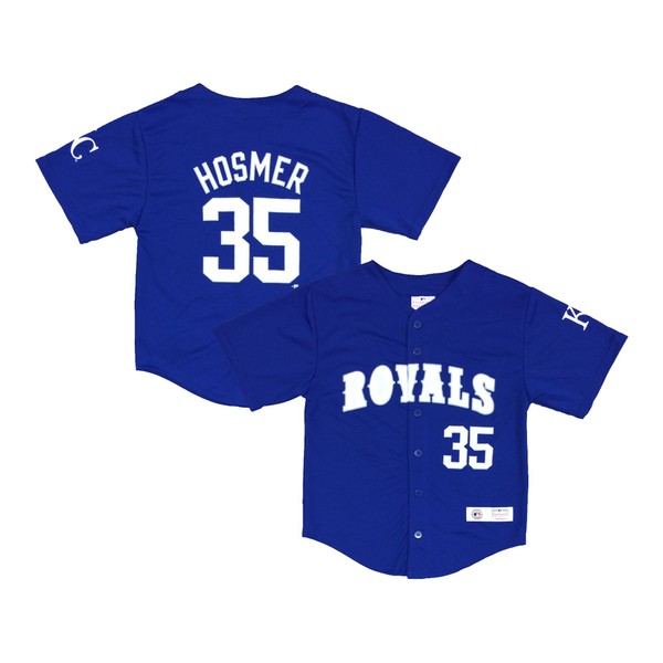 Eric Hosmer Kansas City Royals #35 Blue Youth Player Fashion Jersey (Small 6/7)