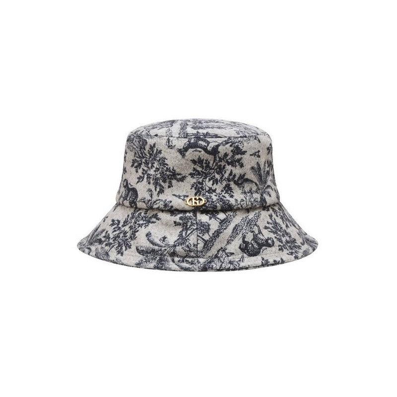 Hazzys (광주신세계)겨울버전 네이비 프린트 벙거지모자 HILG4F014N2 (Gwangju Shinsegae) Winter Version