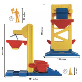 TimMee Sandbox Construction Playset Tim Mee Toy Dump Loader Cement Truck Figures