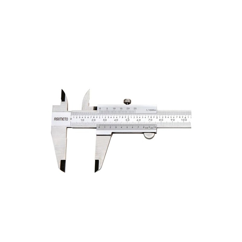 ASIMETO Messschieber mit Feststellschraube 0,05 mm Größe 150 mm