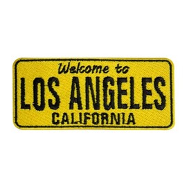 Los Angeles Travel Patch, Los Angeles Patch, Travel Los Angeles Patch, Groovy Patch Embroidered Iron on Sew on Patch Badge for Clothes etc. 10x4.5cm
