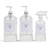 Glass Laundry Detergent Dispenser Set (White)