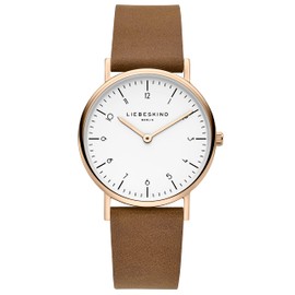 Liebeskind Berlin women's analogue quartz watch with leather armband, Strap